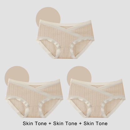 3PCS Soft Briefs V-shaped Abdominal Support Underpanties Pregnancy Childbirth Female Underwear Pregnant Woman Women's Panties