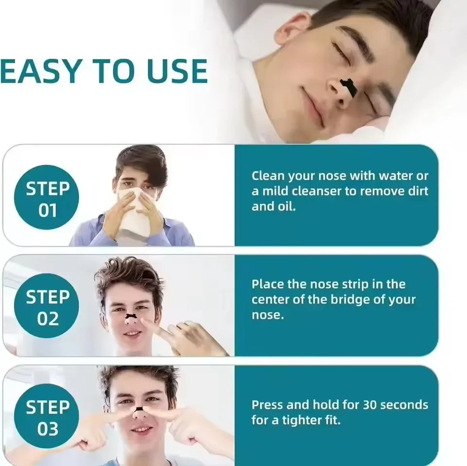 50/30/10Pcs Anti Snoring Nasal Strips Good Way Help Breathing Reduce Snore Nose Patch Better Sleep Easier Breath Aid Decive
