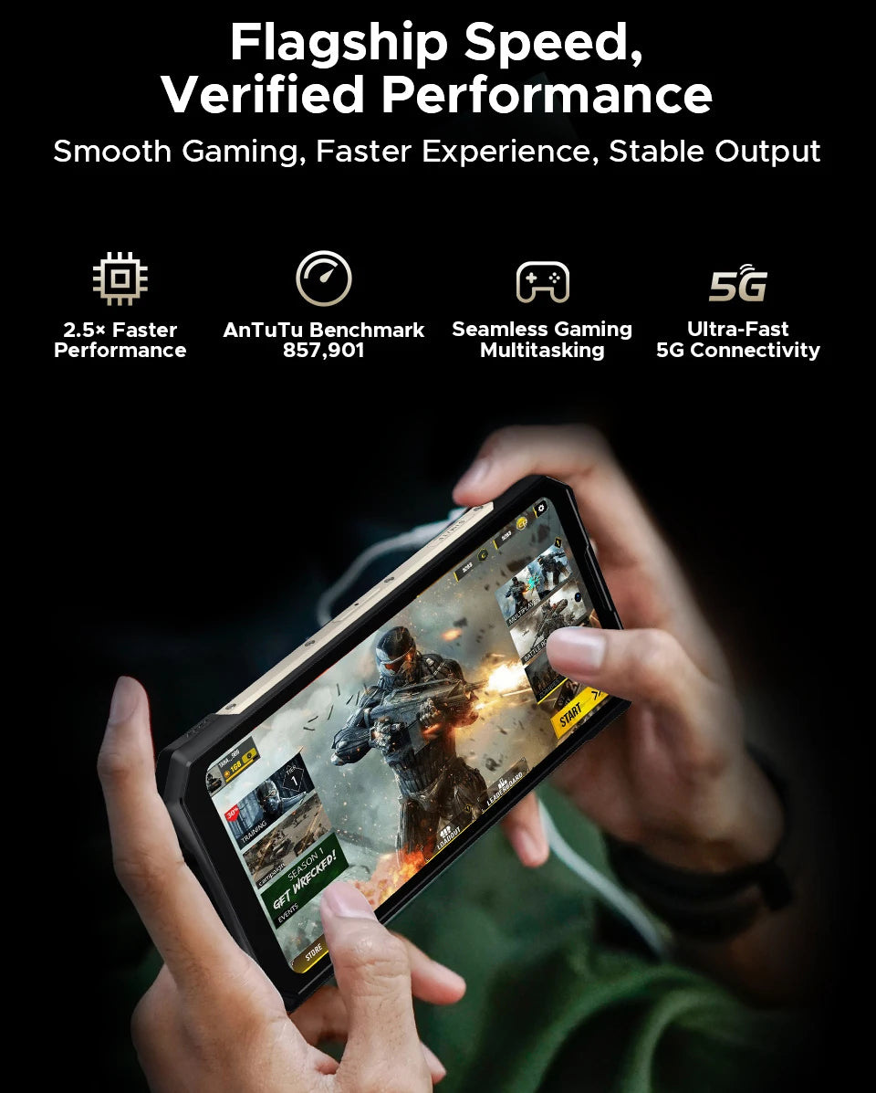 DOOGEE S300 Plus 5G Rugged Phone Dimensity 8300 12GB 1TB 11000mAh 120W 6.78'' Screen 200MP Camera Android 16 Smartphone NFC