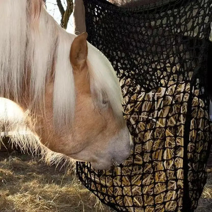 Large Capacity Slow Feed Hay Net Durable Hanging Feeder Bag for Horses Goats Sheep - Horse Feeding Accessory