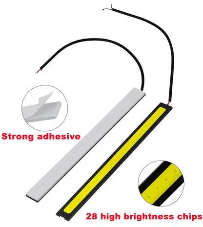 LED COB daytime running lights 17cm waterproof car lighting car interior design 12V 6500K high brightness strip lights