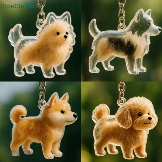 New Clear Puppy Hair Memorial Keepsake Capsule Pet's Dog Fur Container DIY Pendant Keychain Decor Pet Lovers Home Display Gifts