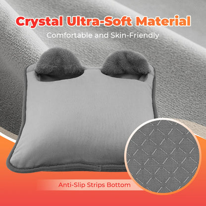 Electric Foot Heating Pad Massage Cushion Portable Foot Warmer 4 Levels Temperature 4 Timer Heated Foot Massager Warming Mat