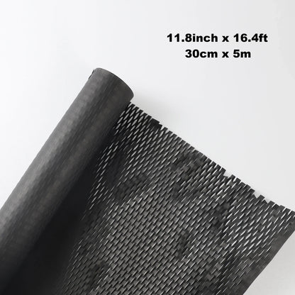 30m Black Honeycomb Paper Roll Natural Kraft Paper Wrapping Paper for Art Crafts Gift Packaging Etc