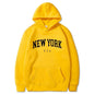 Men Women New York U.S.A City Hoodies Fashion Letter Printed Graphic Sweatshirts Loose Casual Harajuku Hooded Pullover Sportwear