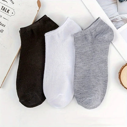 5/10-Pack Unisex Comfort-Fit Ankle Socks for All, Breathable & Lightweight - Ideal for Sports & Daily Wear