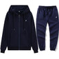 Autumn and Winter 2025 new Men's sportswear set, a fashionable outdoor zipper warm men's casual sweatshirt + pants 2-piece set