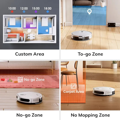 ILIFE V20 Robot Vacuum Cleaner, 5000Pa Suction, SOF LiDAR Smart Navigation, APP Control, Customizable Cleaning, Self Charging