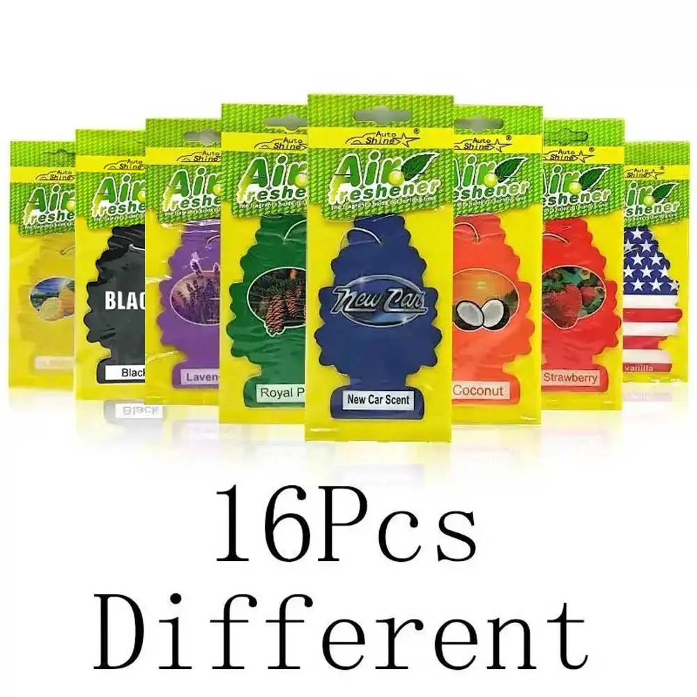 3-80pcs Christmas Tree Car Air Freshener Natural Aromatherapy Tea Paper Hanging Perfume Vanilla Auto Parts Interior