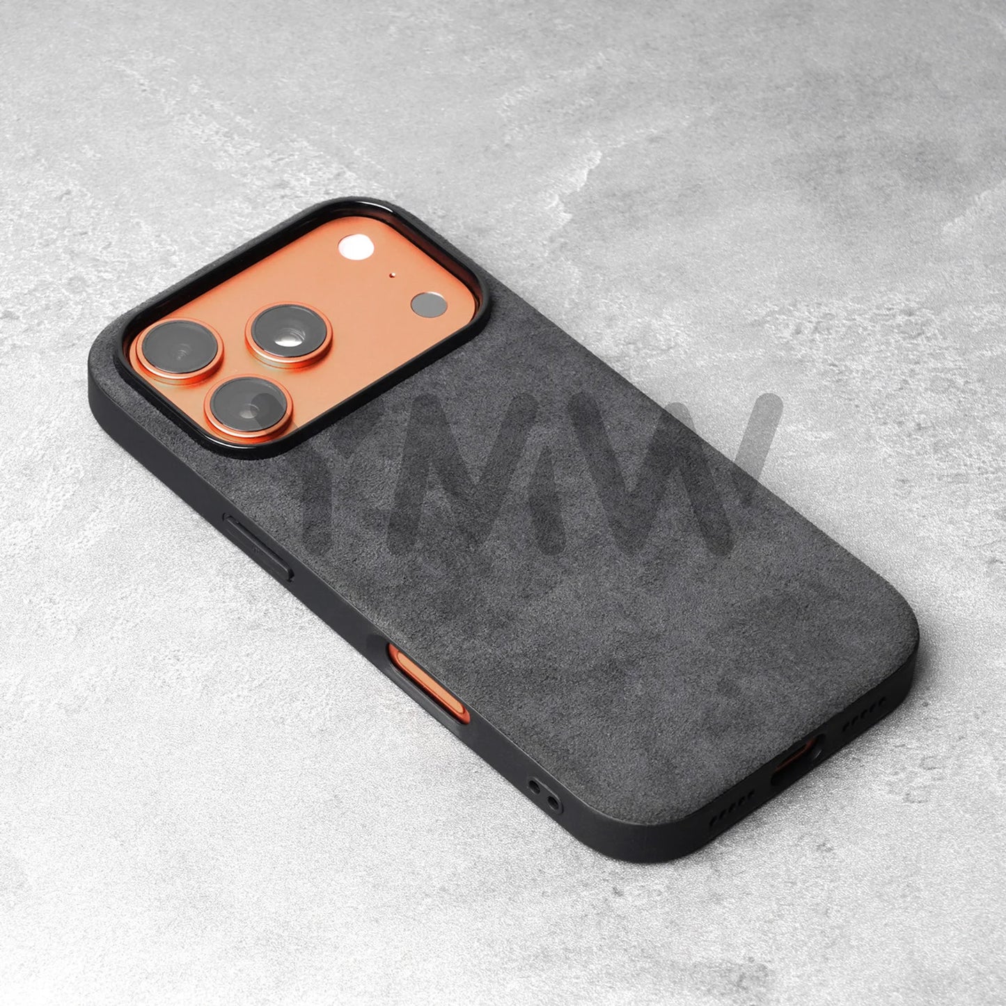 for ALCANTARA Case for iPhone 18 17 16 15 Pro Max Supercar Same Suede Leather Compatible with MagSafe Business Luxury Cover