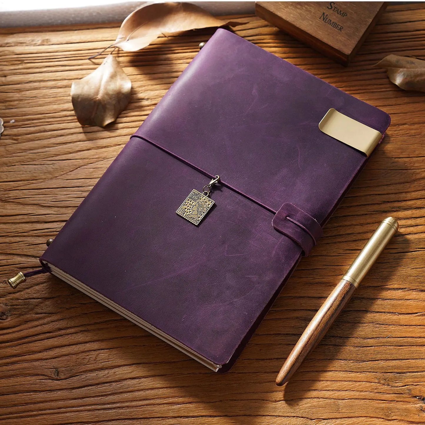 Fromthenon Leather TN Travel Notebook Handbook Diary First Layer Cowhide Diary Handbook Notes Handmade Loose-leaf Notebook