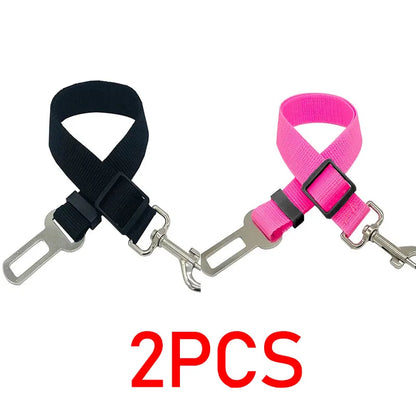 New Dog Car Belt Cat Car Seat Belt Pet Seat Vehicle Dog Harness Lead Clip Safety Lever Traction Dog Collars GXQ05
