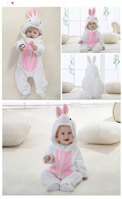 Baby Clothes Winter Pajamas Flannel Thermal Pijamas for Toddler Kids Boys Girls Squirrel Cow Onesies Infant Jumpsuit Pyjamas