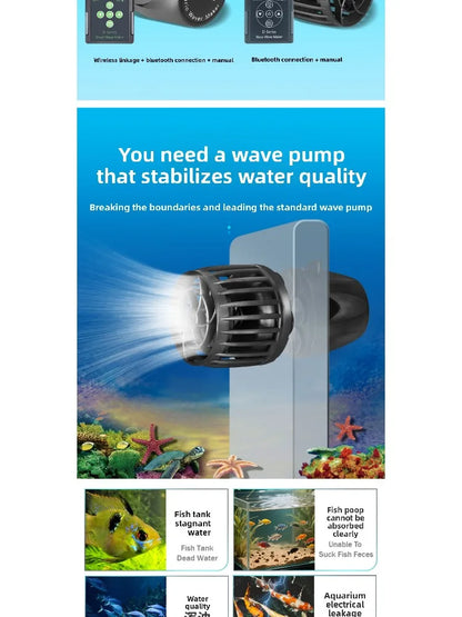 Jecod/Jebao New Cordless DMP-10M/20M-30/40M WiFi Bluetooth App Control Freshwater Saltwater Fish Tank Aquarium Wavemaker Pump