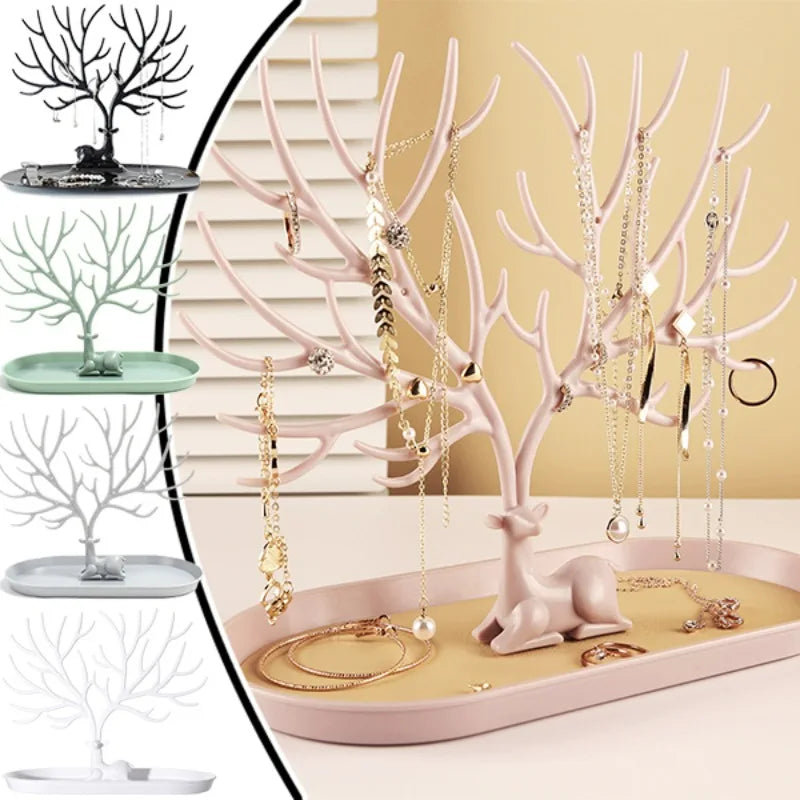 Antler Jewelry Storage Rack Smooth Deer Horn Jewels Display Shelf Rings Earrings Small Accessories High Quality Showing Stand