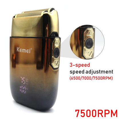 Kemei KM-TX10 Electric Shaver Hair Rechargeable Beard Foil Razor for Men Bald Head Shaving for Men Machine Hair Clippers for Men