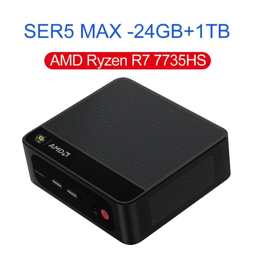 Beelink SER5 Max AMD Ryzen7 7735HS SER3 R3 3200U R5 5500U 5625U DDR4 16G RAM 500G Mini PC Support WiFi6 Type-C Desktop Computer