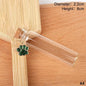 Pet Fur Keepsake Clear Glass Bottle Sealed Cork Stopper Glitter Paw Pendant for Dog Cat Loss Memorial Gift