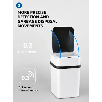13L Waterproof Trash Can Waste Bin for Kitchen Bathroom Living Room-Durable Home Garbage Bin Trash Can Kitchen Trash Can Dustbin