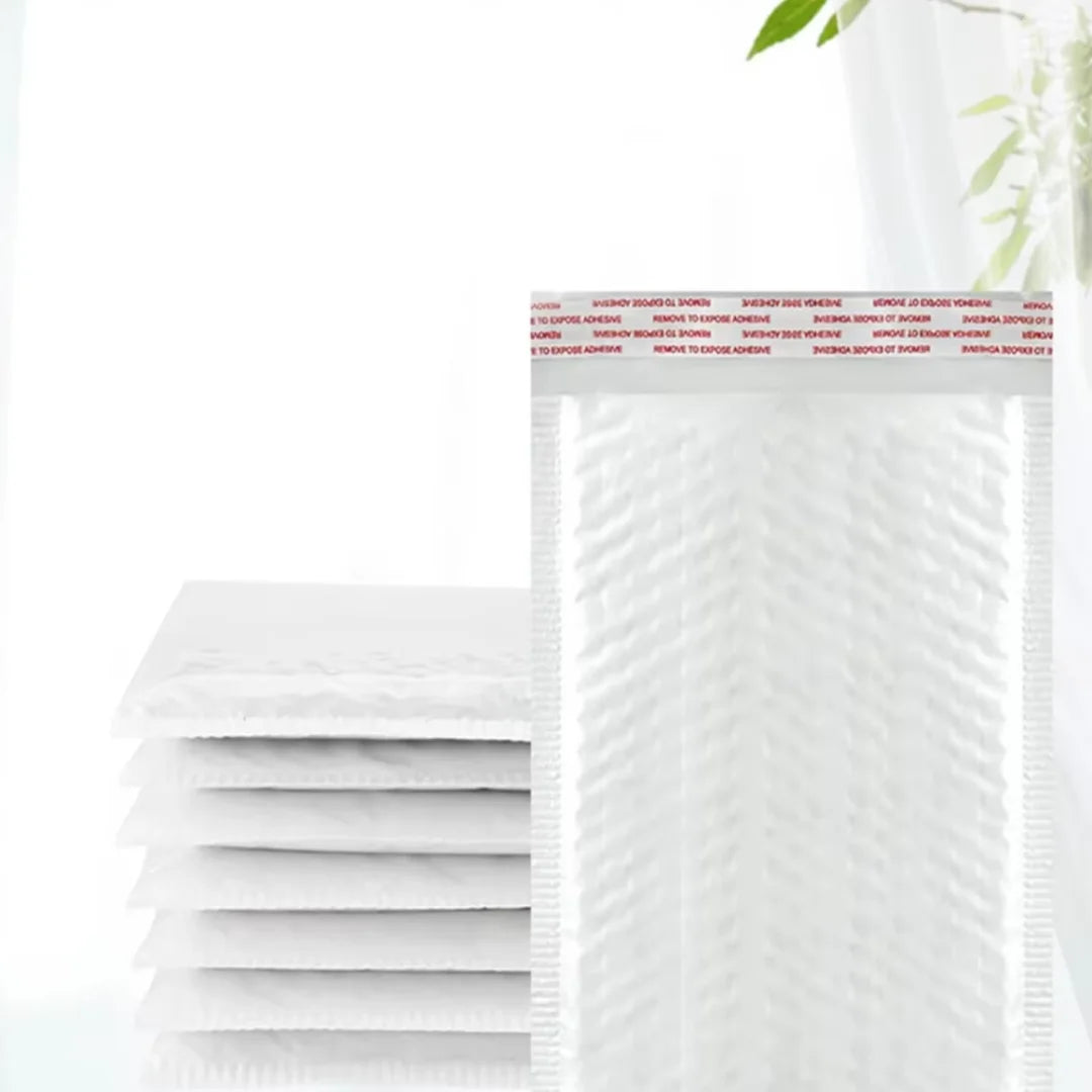 50pcs Pearlescent Film Waterproof Bubble Bag Packaging Express Bag White Foam Self Seal Pack Bag ShippingbagThickened Envelope