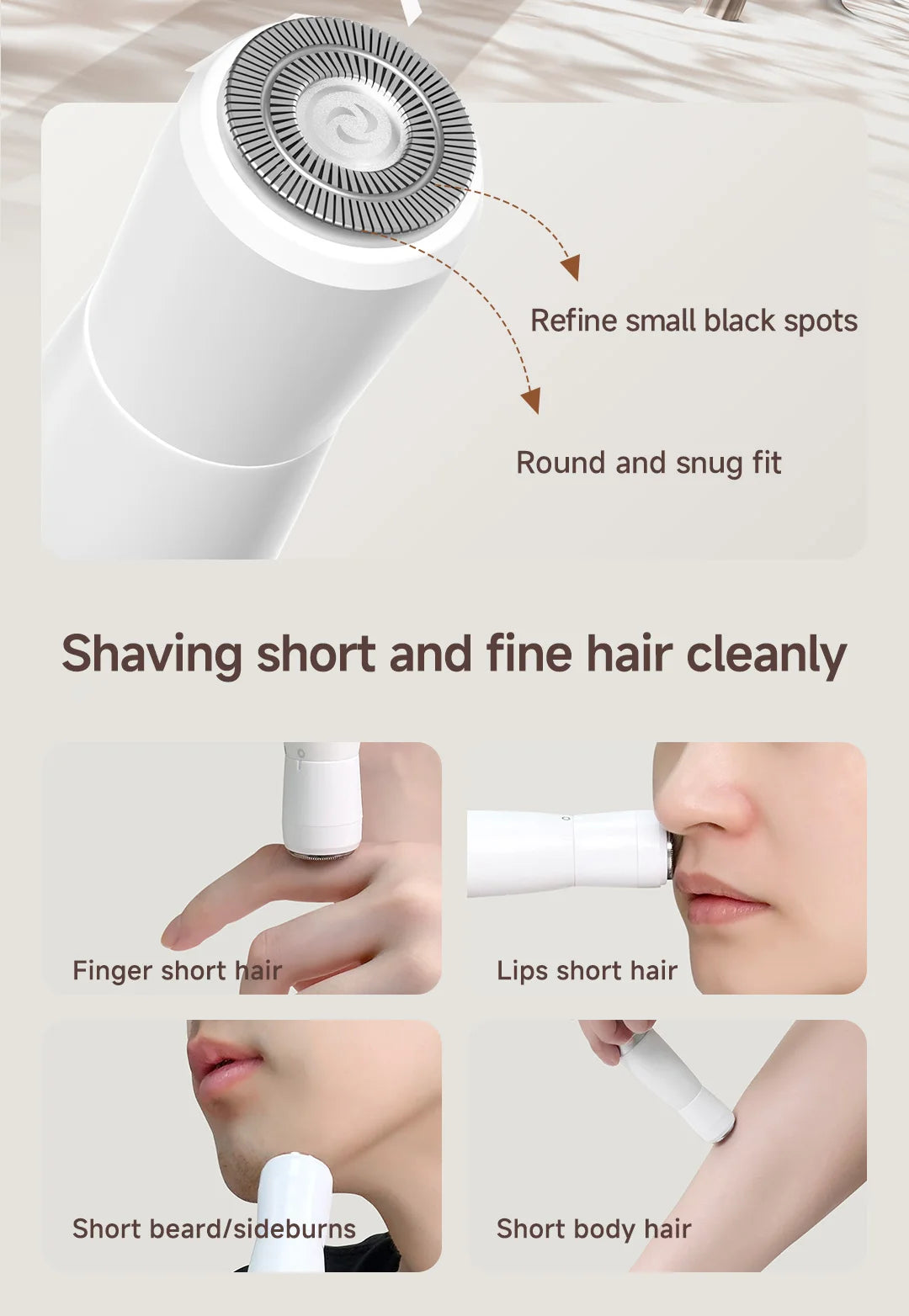 DOCOLAB Electric Razor Depilador Trimmer Shaver Epilator 4 In 1 Body Hair Removal Bekini Painless Cordless Gifts Men Women