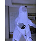 Inflatable Polar Bear Puppet with Lights Large Inflatable White Walking Animal Puppet For Festival Stage and Street Performances