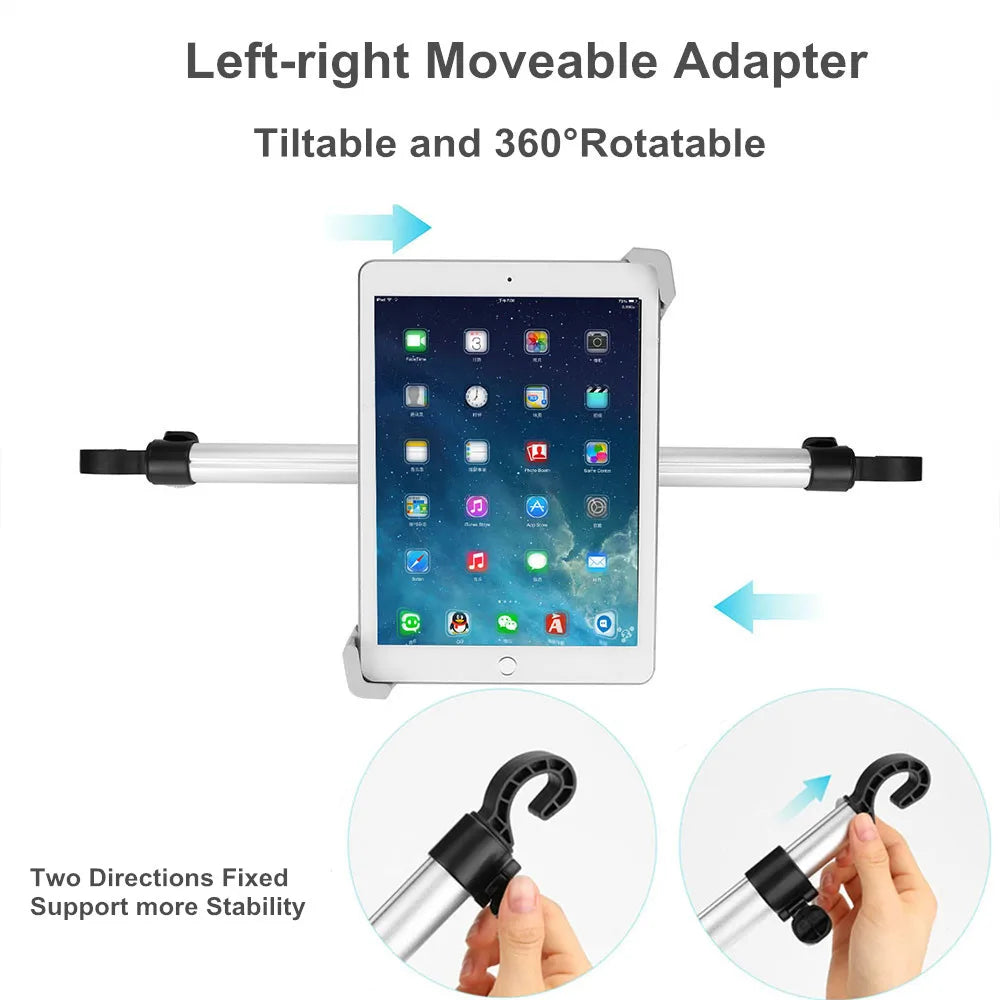Car Tablet Headrest Holder for 7-13" Tablets Adjustable Car Back Seat Headrest Tablet Mount Stand Road Trip Essentials for Kids