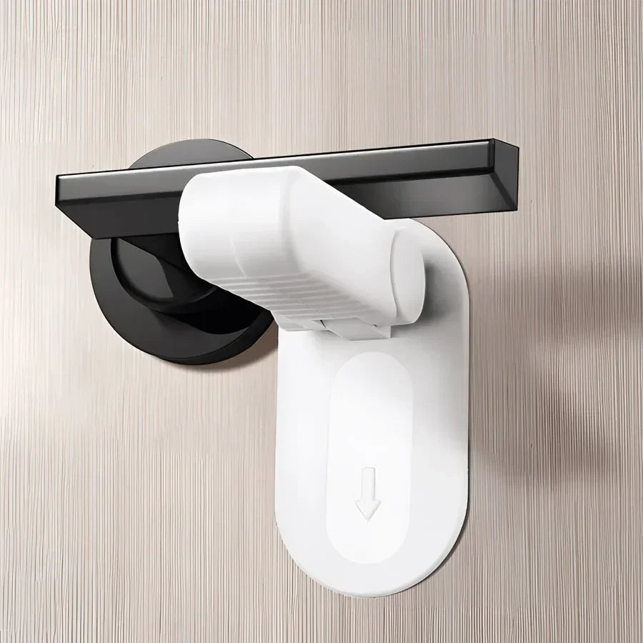 Universal Door Lever Lock Anti-Open Child Baby Safety Locks Punch-Free Multifunction Hidden Button Buckle for Home Security