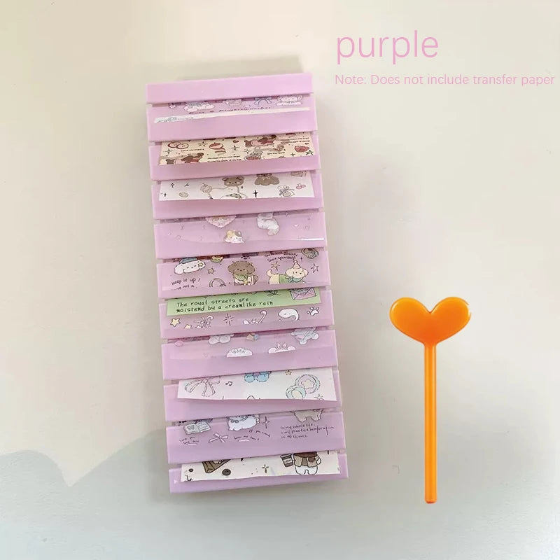 Nail Foils Gradient Transfer Foil Storage Box Nail Art Stickers Stripe Floral Manicure Decals Nails Decoration