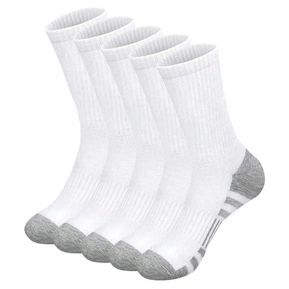 6/10 Pairs Men's Socks Spring Autumn Simple Casual Black White Striped Socks Breathable Mid Tube Sock High-quality Round Neck