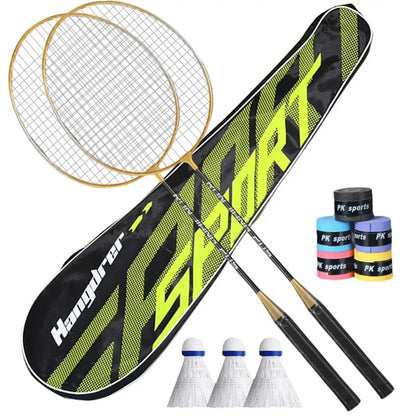 2pcs Badminton Rackets Professional with Carrying Bag Set Indoor Outdoor Sports Accessory Badminton Beginner Equipment