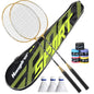 2pcs Badminton Rackets Professional with Carrying Bag Set Indoor Outdoor Sports Accessory Badminton Beginner Equipment