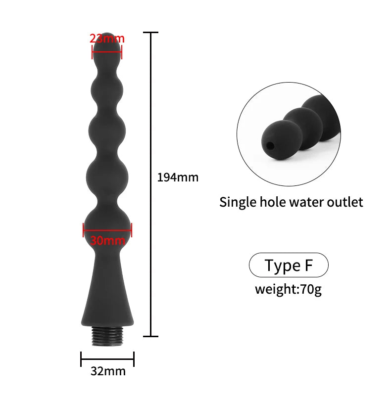 Soft Silicone Enema Kit  Multi Size Vaginal Anal Douche Heads  Professional Intimate Cleaning for Constipation Relief  Adult Toy