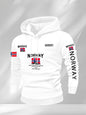 Norwegian Print Fashion Men Women Hooded Sweatshirt Autumn Winter Daily Outdoor Vacation Fitness Casual Loose Warm Sportswear