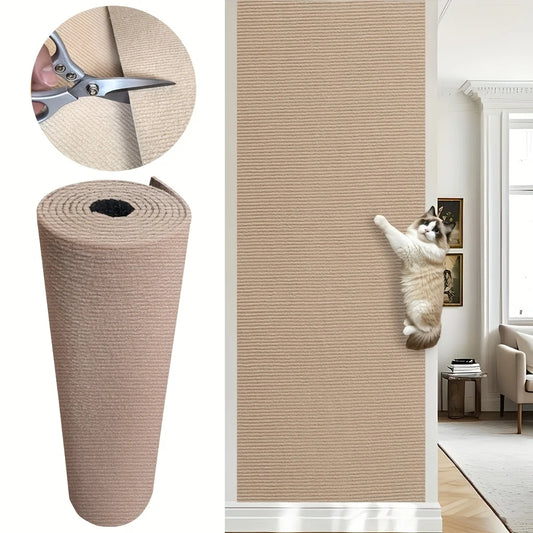 Cat Carpet Cat Scratching Mat Trimmable Self-Adhesive Carpet DIY Climbing Scratcher Scratch Furniture Protector Covering Posts