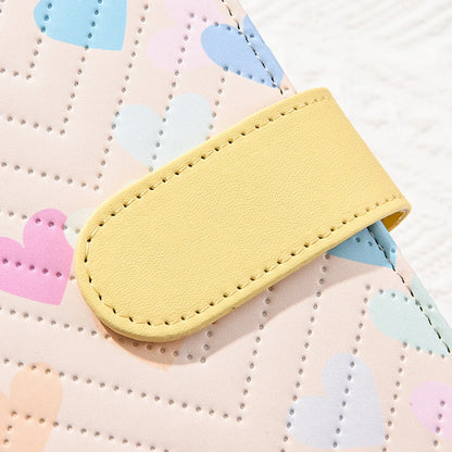 A6 PU leather binder economy 6-ring notebook, stylish design, personal notebook binder cover, can be used for cash budget storag