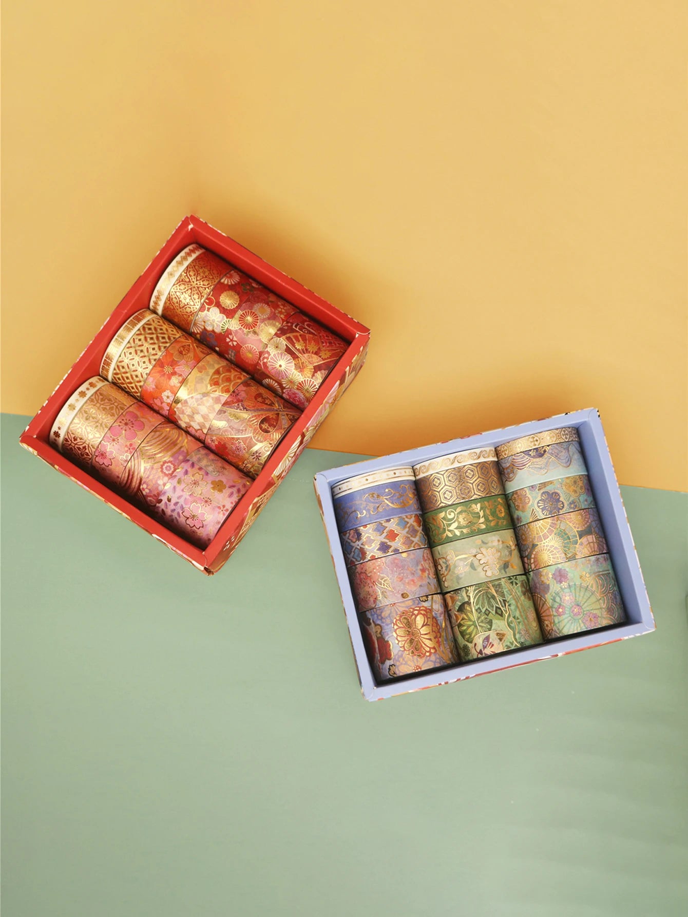 15 Rolls of Floral Foil Stamping and Washi Tape Set – Decorative Masking Tape for DIY Gifts, Scrapbooking, Photo Frames