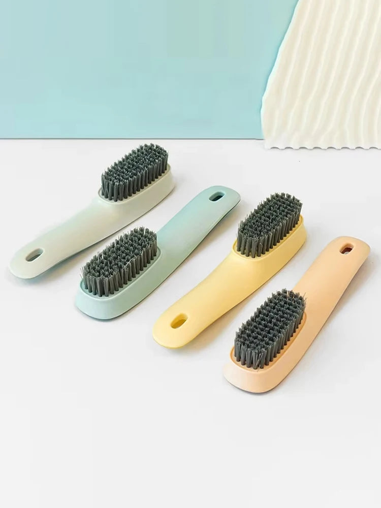 Home-use Long-handled Shoe Brush Multi-functional Cleaning Brush Laundry Bathrooms Hard Floors Plastic Handle Shoes Brush