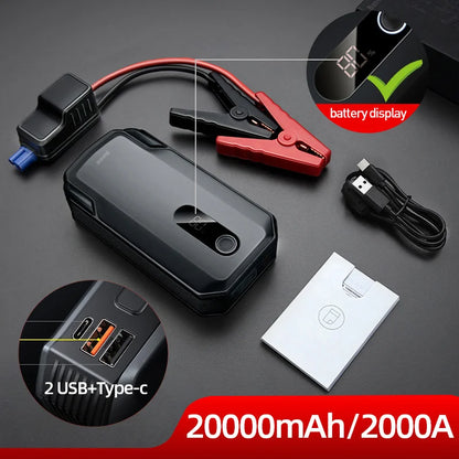 Baseus 2000A Car Jump Starter 20000mAh Power Bank Car Booster for Auto Battery Charger Petrol Diesel 12v Car Starter Device