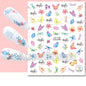 3d Nails Art Decals Spring Fruits Pink Full Tips Peony Magnolia Flowers Adhesive Sliders Stickers Decoration For Nails Manicure