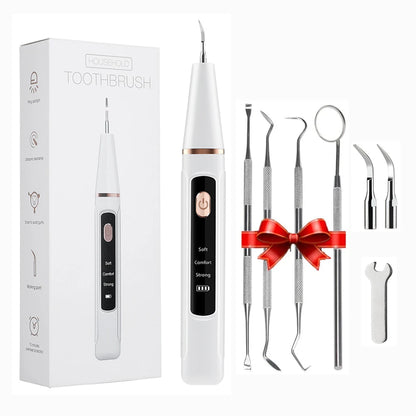 Dental Scaler For Teeth Tartar Remover Electric Teeth Cleaner Tooth Calculus Plaque Remover LED Ultrasonic Dental Stone Removal