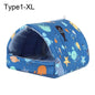 Soft Rabbit Colorful Squirrel Mini Cage Winter Hamster House Guinea Pig Nest Small Animal Sleeping Bed Warm Mat