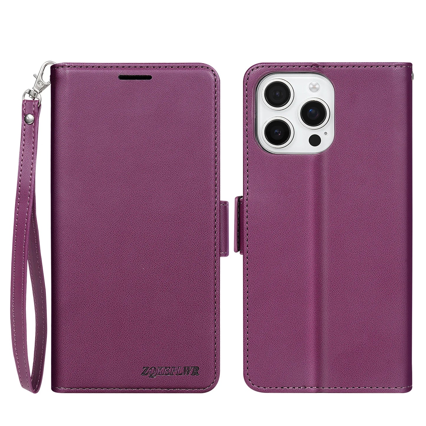 Wallet With Card Slot Bracket Magnetic Flip Leather Case For iPhone Air 17 Pro Max 16e 16 15 Plus 14 13 Mini Shockproof Card Bag
