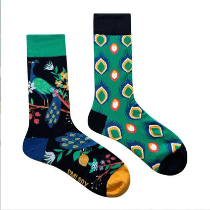 1 Pair Man Women Sock Original AB Tide Socks Colorful Cat Dog Koala Cow Cotton Socks Four Seasons Unisex Socks for Birthday Gift