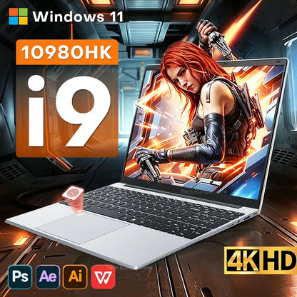 Intel Core i9 10980HK Laptop Windows 11 15.6"Computer 16GB RAM 1TB 2TB SSD Gaming Laptops Fingerprint Unlock Business Notebook