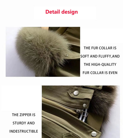 Upgraded 2023 Autumn/Winter omen's Pi vercomes Warm tras Coat Natural Fox Hair Fashion Wool Coat Temperament Slimming Inner Tank