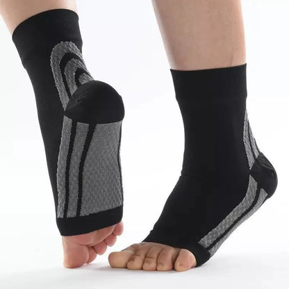 1Pair Sports Ankle Support Brace Compression Sleeve Plantar Fasciitis Sock for Achilles Tendonitis Joint Pain Swelling Heel Spur