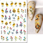 3d Nail Art Decals Spring Booming Violets Lavenders Purple Blue Pink Flowers Butterflys Stickers Decoration For Nail Tips Beauty