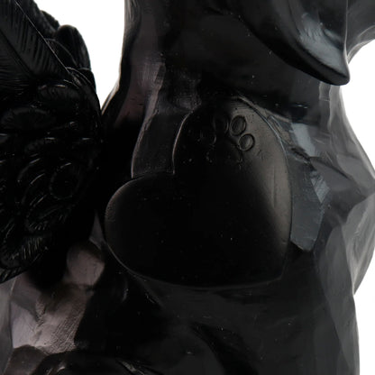 Hot-selling Standing Cat and Dog Urn Amazon Explosion Black Angel Pet Commemorative Urn Sealed Pet Ashes Urn Storage Box