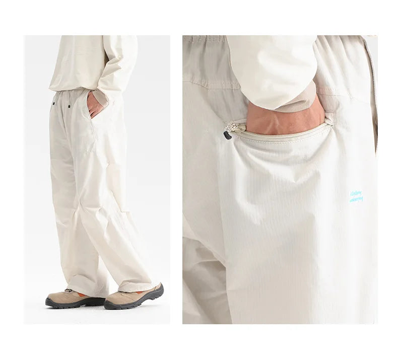 Men Streetwear Fashion Loose Casual Lightweight Quick Dry Sport Pants Women Outdoor Techwear Cargo Baggy Pant Boy Girl Trousers